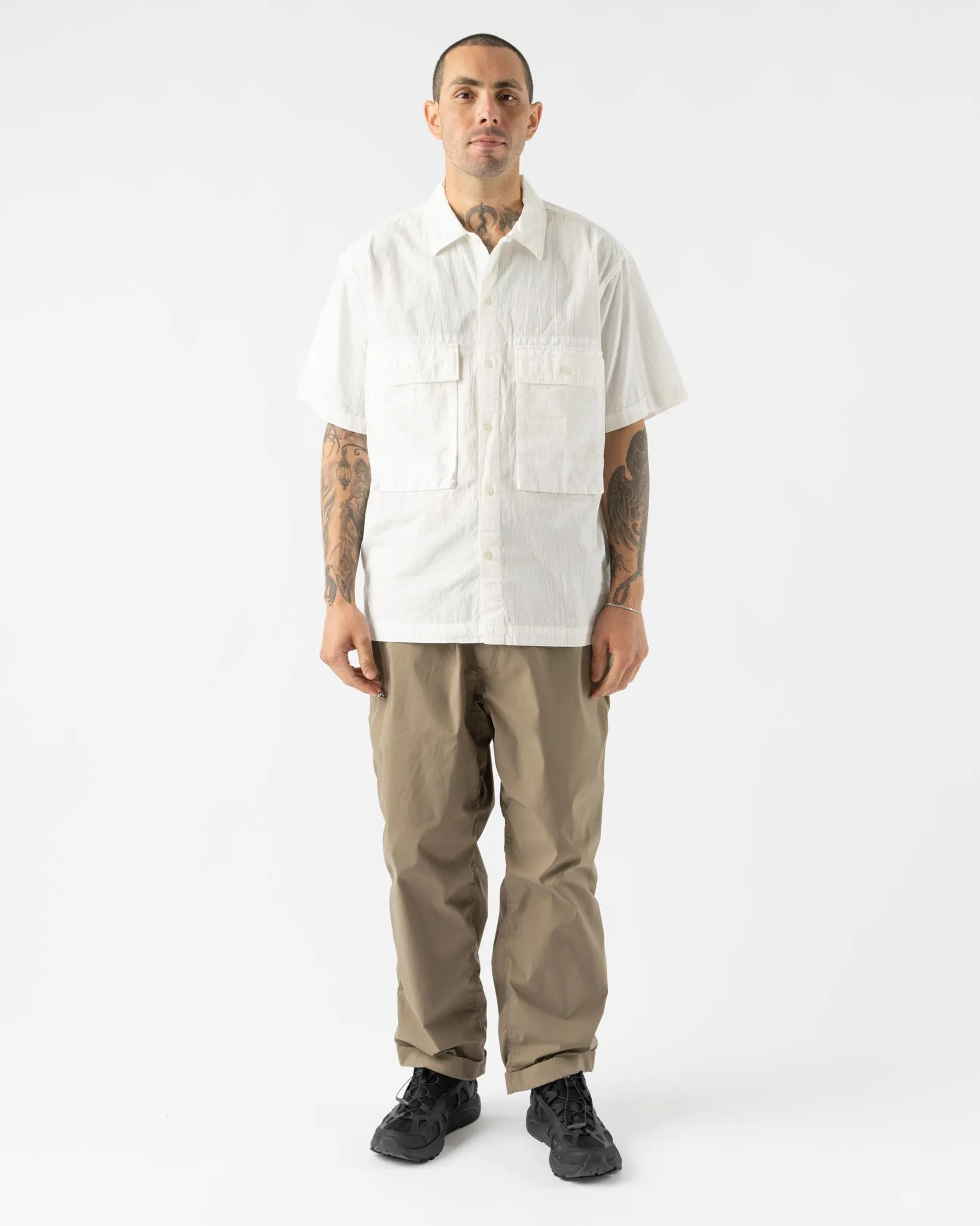 Pilgrim Surf   Supply Ivan Short Sleeve Shirt in White
