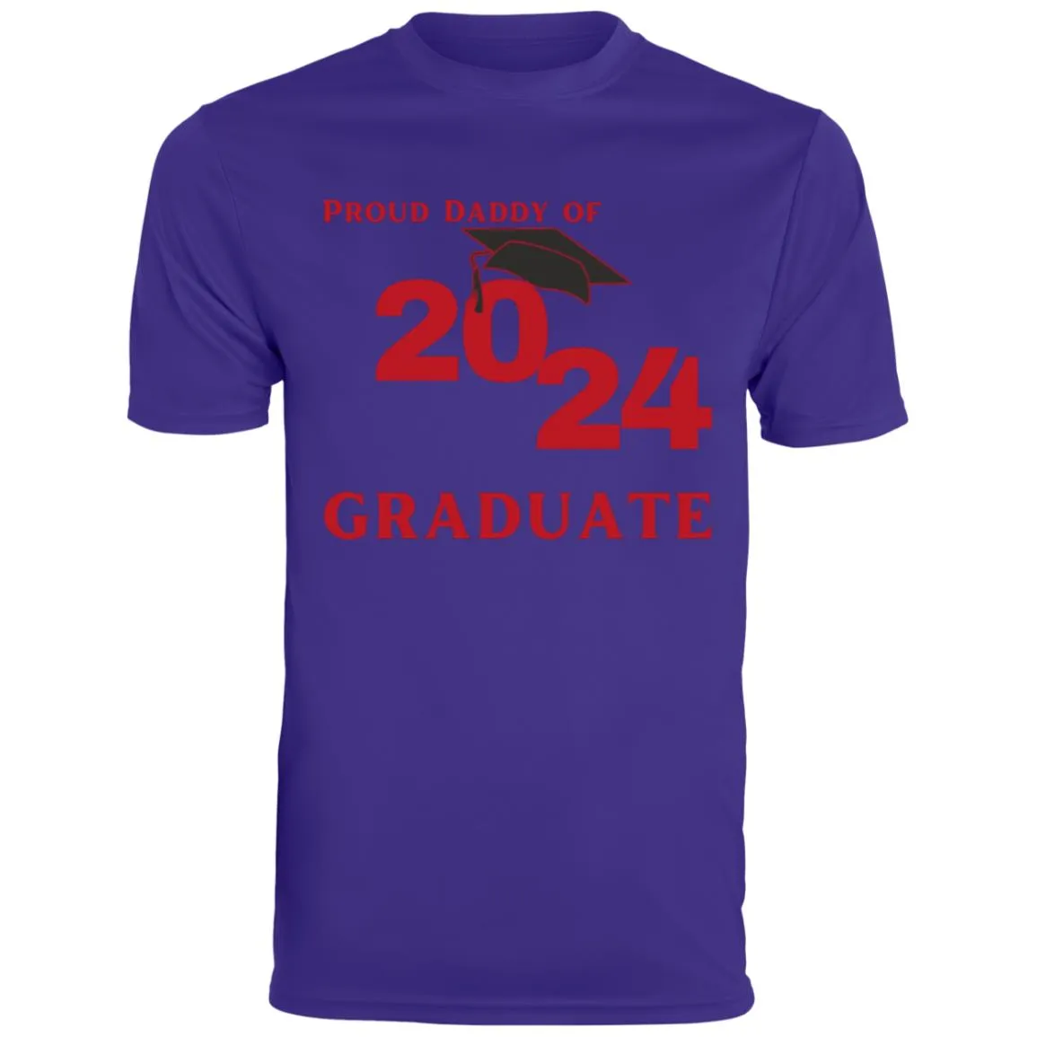 Proud Daddy -- 2024 Graduate -- Men's Moisture-Wicking Tee