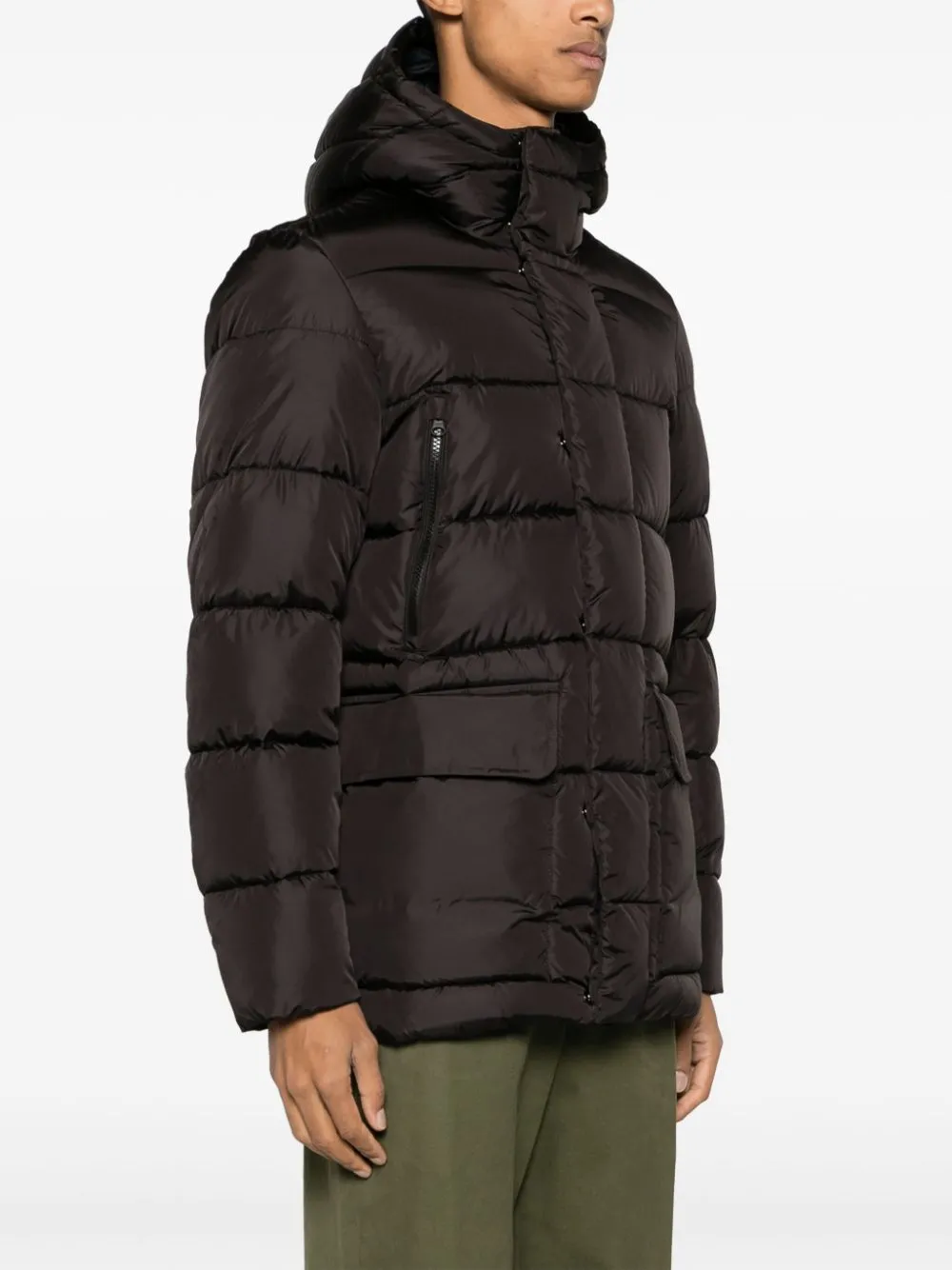 quilted hooded padded jacket