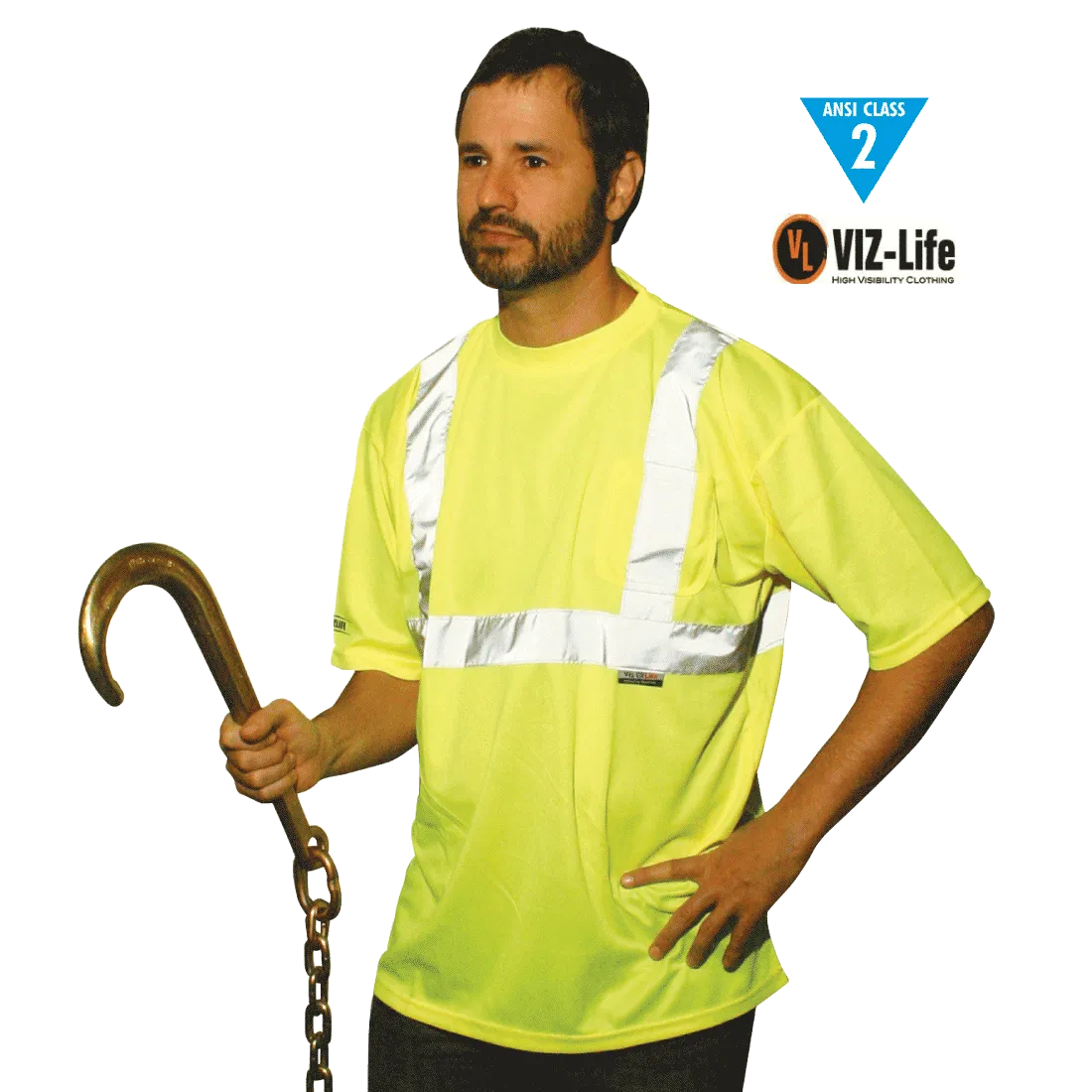 Reflective Short Sleeve Class 2 Lime T-Shirt - Medium