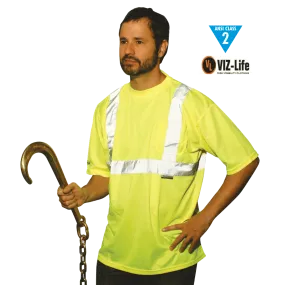 Reflective Short Sleeve Class 2 Lime T-Shirt - Medium