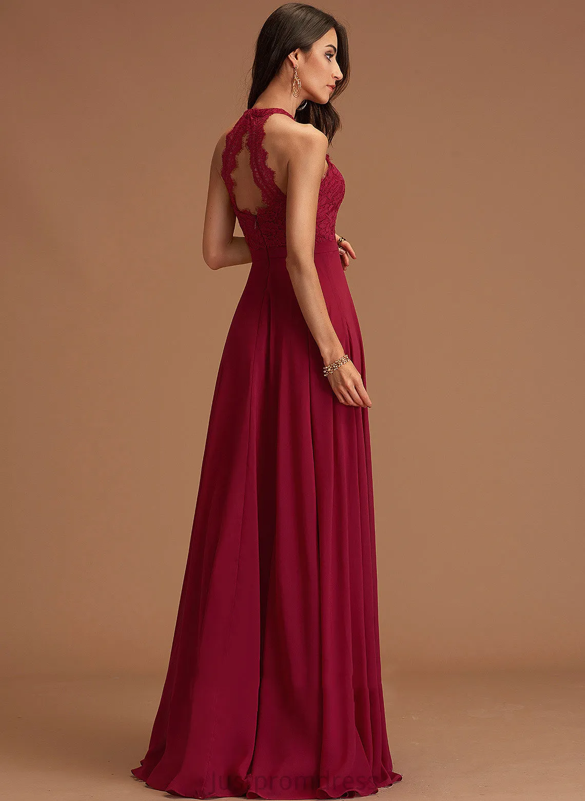 Round Formal Dresses Neck Chiffon A-line Heidi Dresses