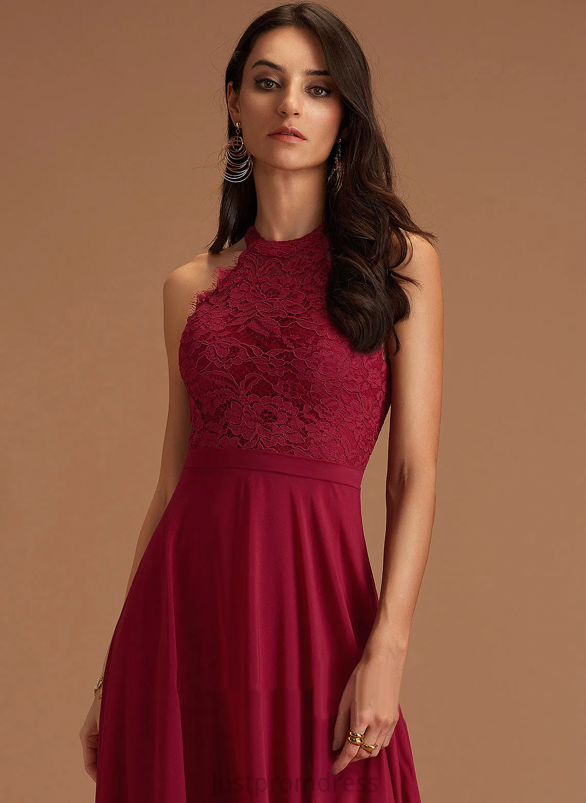 Round Formal Dresses Neck Chiffon A-line Heidi Dresses