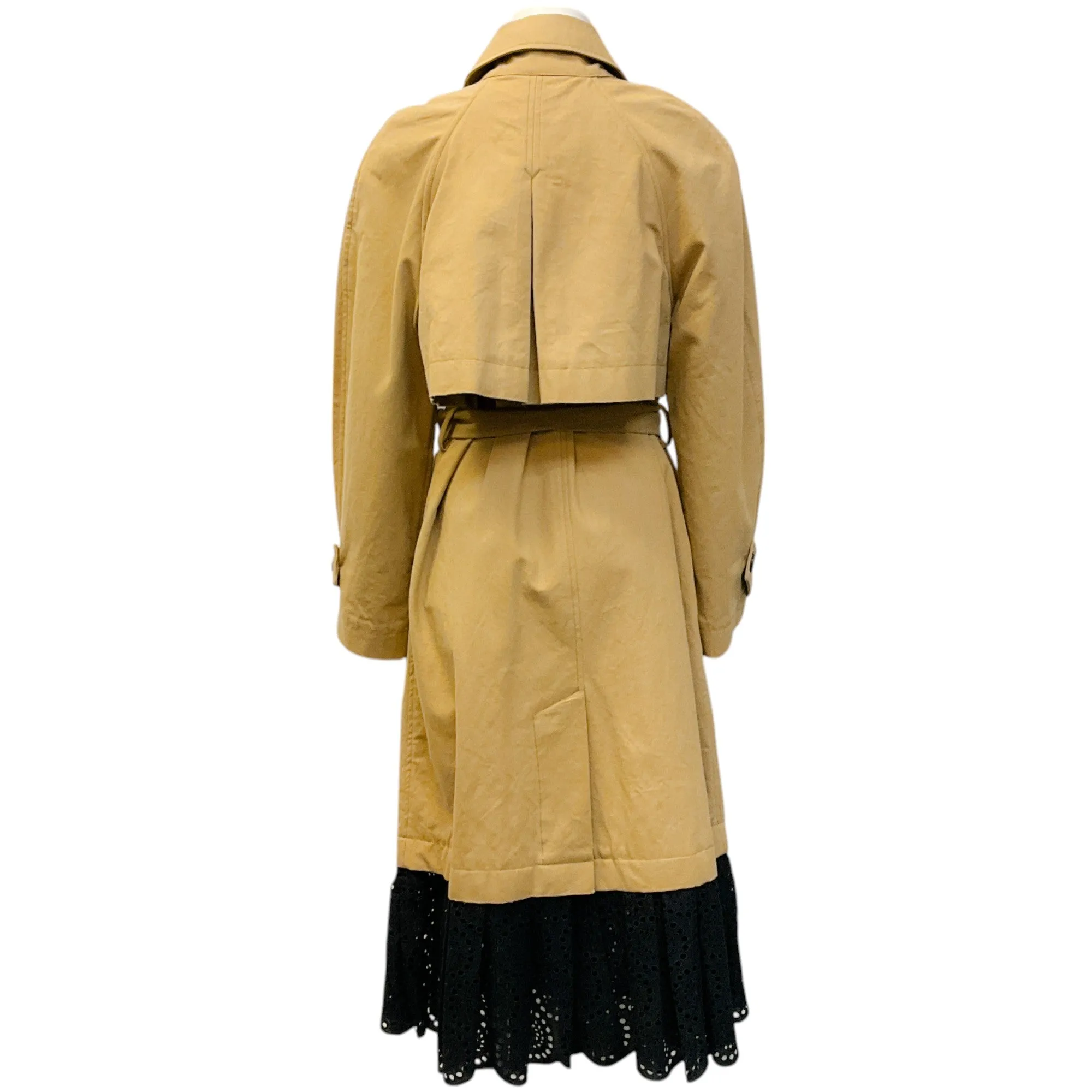 Sea New York Khaki Trench Coat with Lace Trim