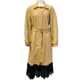 Sea New York Khaki Trench Coat with Lace Trim