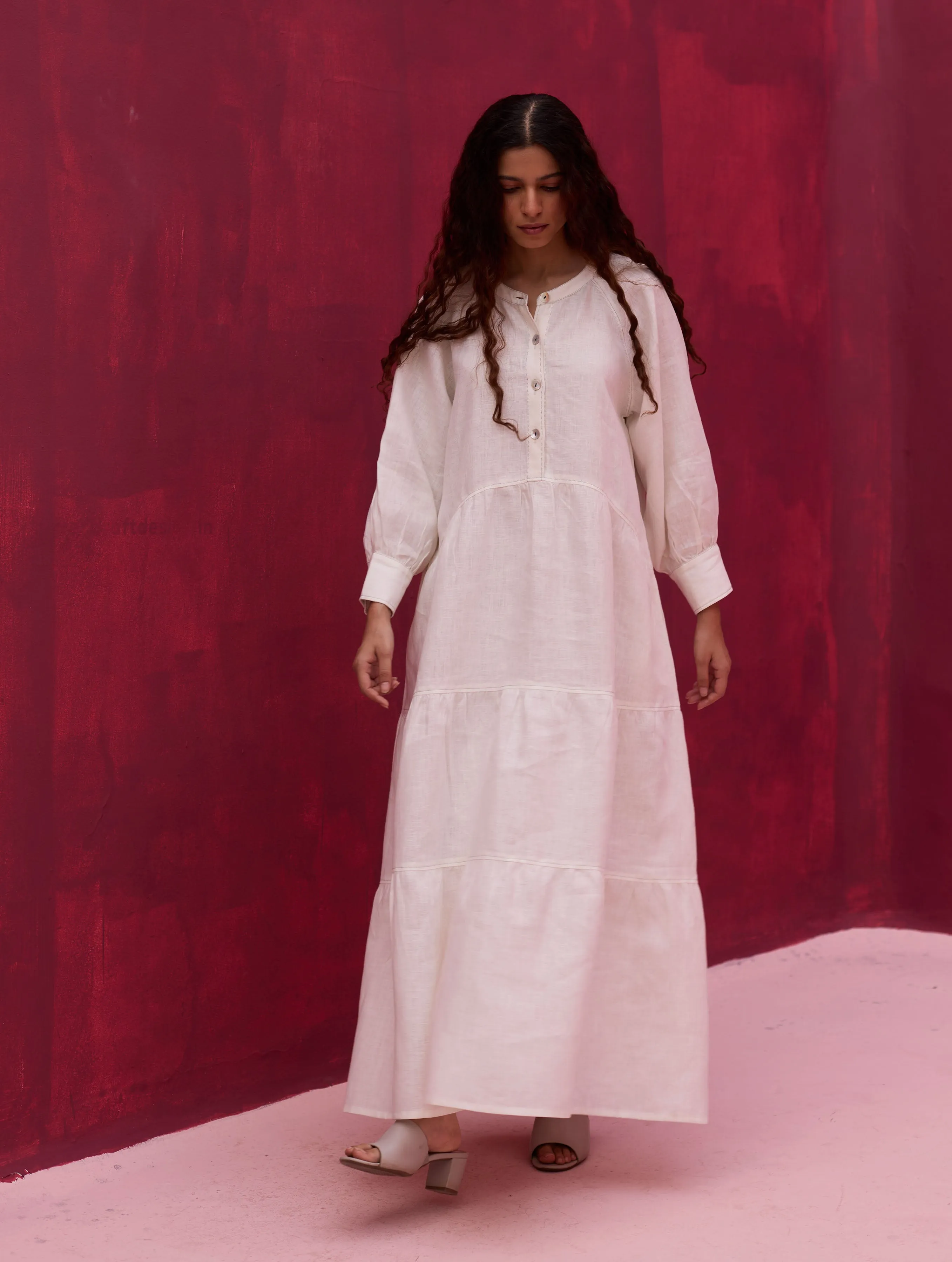 Shiri Linen Dress - Ivory