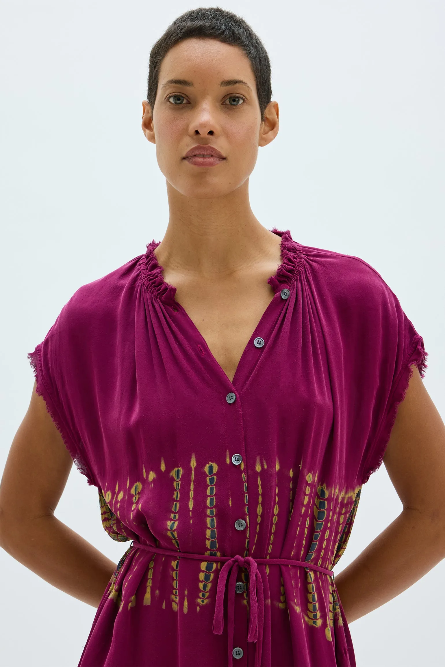 Silk Medley Fuchsia Marceline Dress