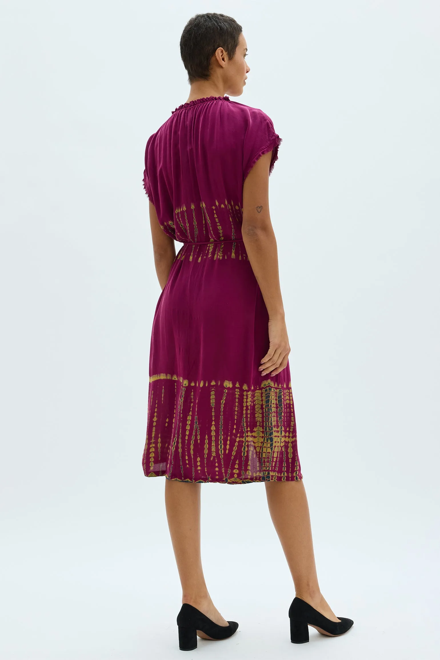 Silk Medley Fuchsia Marceline Dress