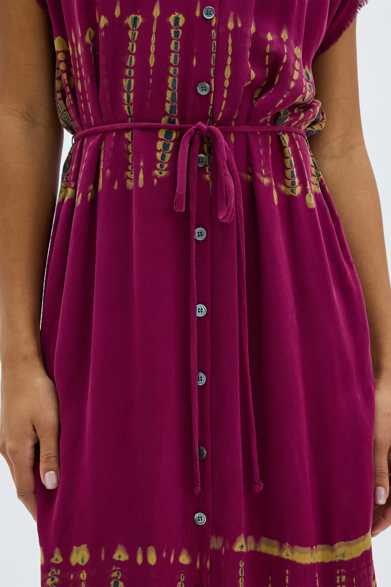 Silk Medley Fuchsia Marceline Dress