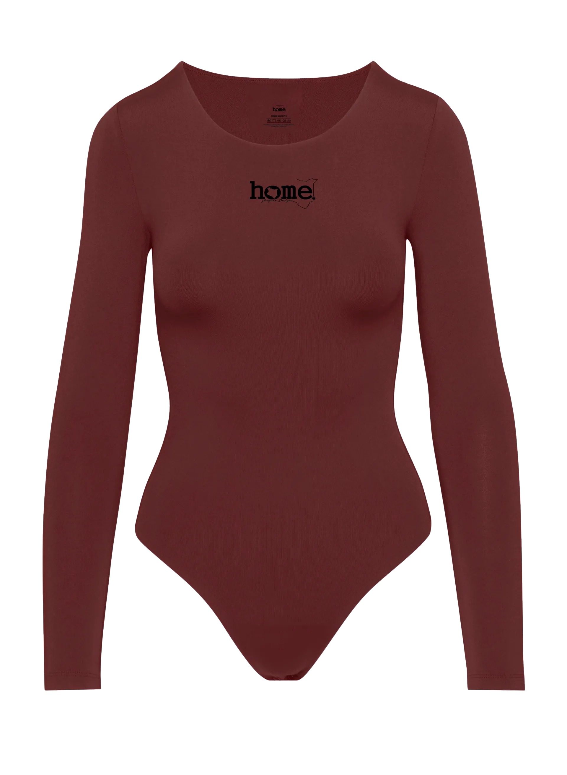 Simple Life Scoop Neck Bodysuit - Maroon
