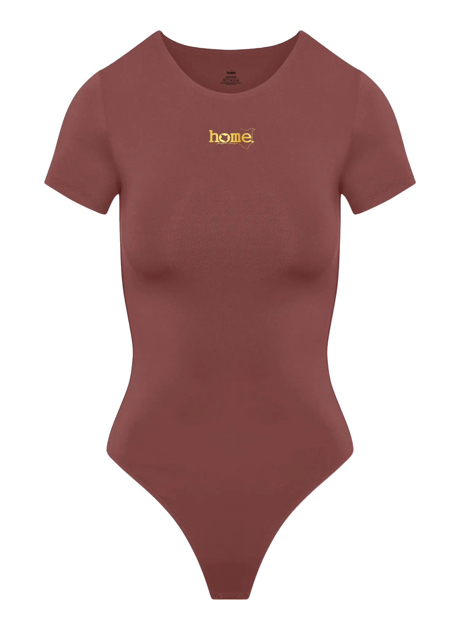 Simple Life Scoop Neck Bodysuit - Maroon