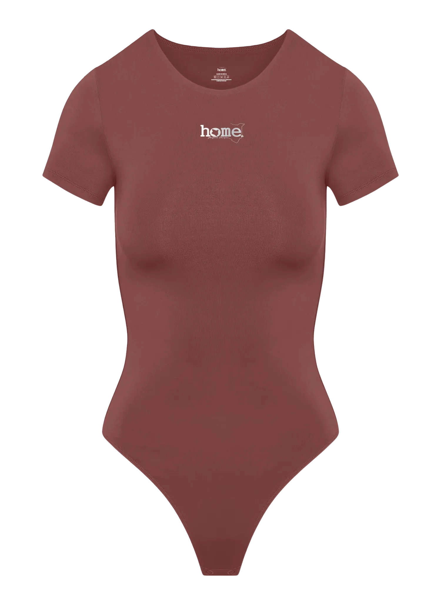 Simple Life Scoop Neck Bodysuit - Maroon