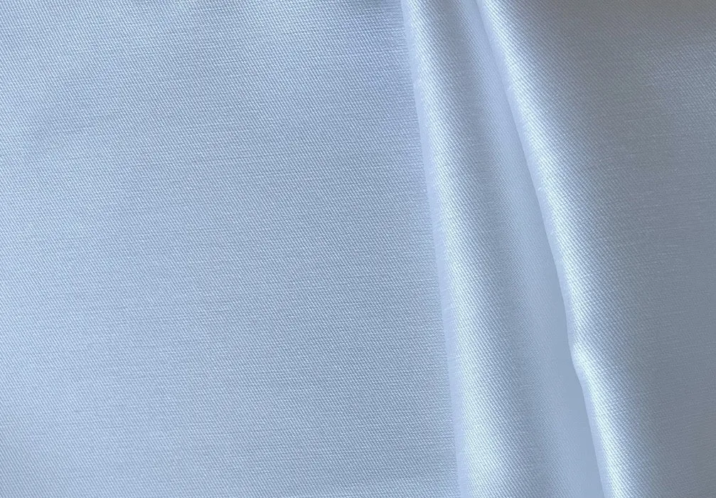 Snowfall White Crisp Polyester Mikado Twill