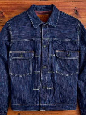 SP-088 "Tokushima Hinode-Awa Shoai" 45th Anniversary 15oz Selvedge Denim Type-2 Jacket in Indigo