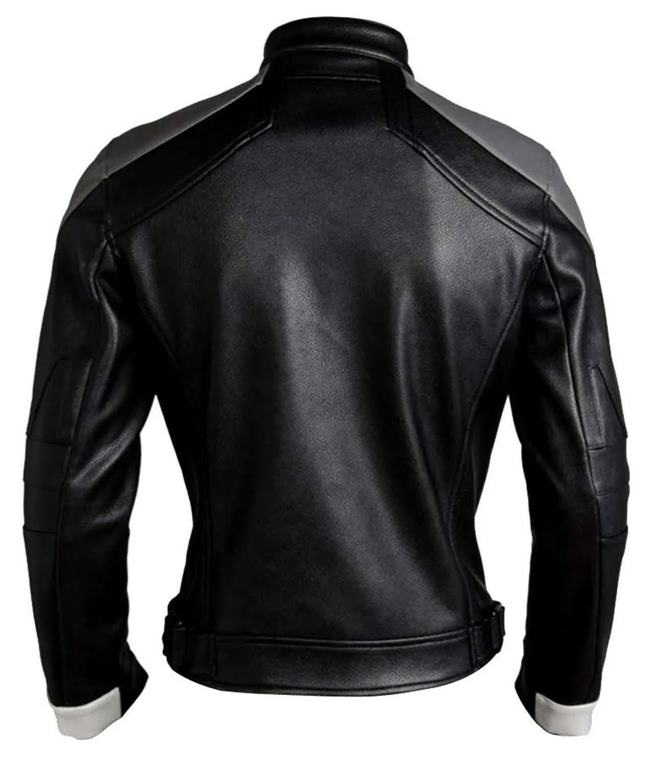 Spine Spark Men Agents Of Shield Ghost Rider Black Leather Jacket