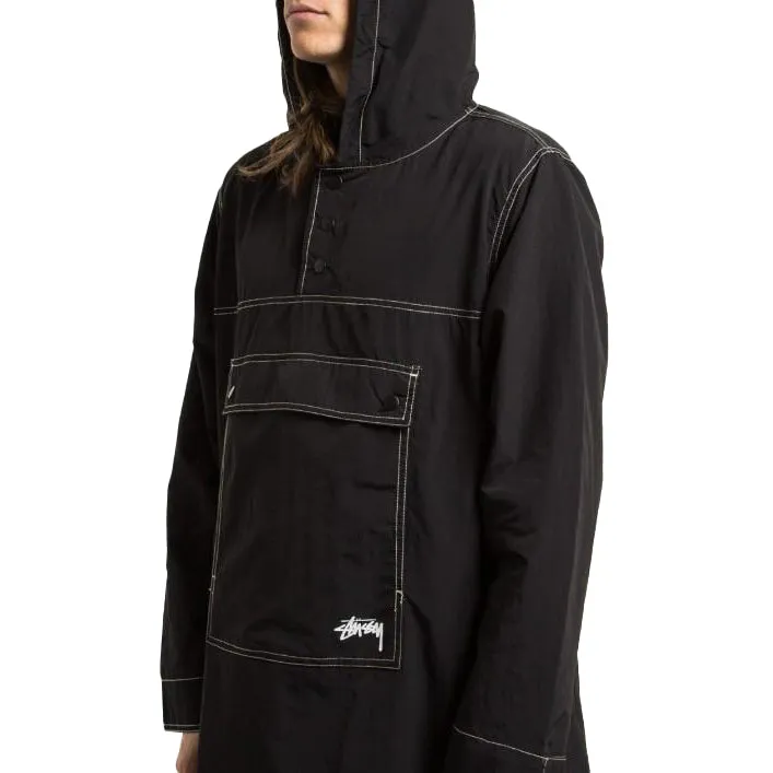 STÜSSY NYLON PULLOVER PARKA // BLACK