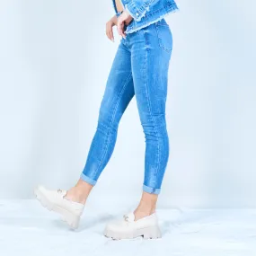 Tapered fit denim pants wholesale
