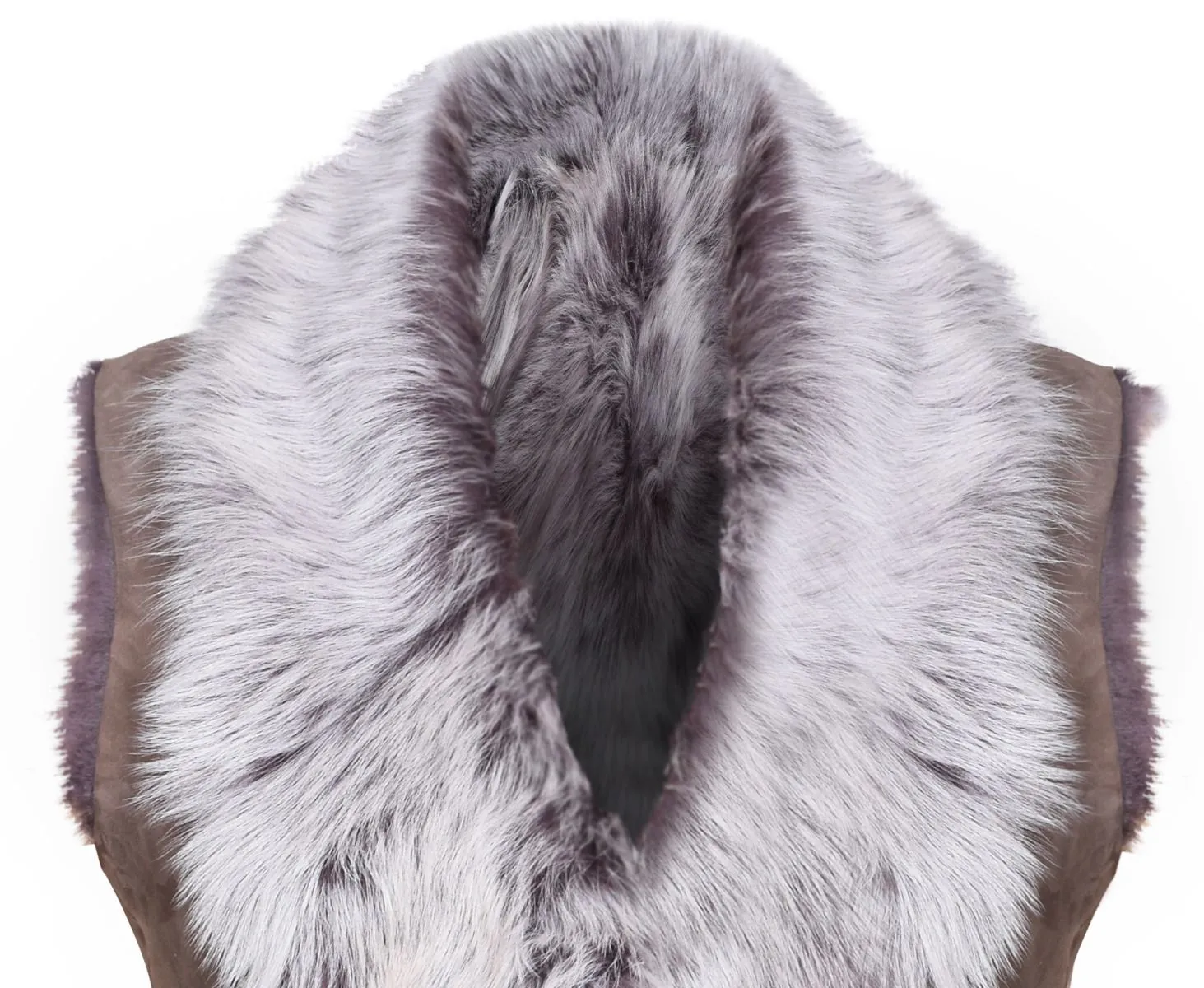 Taupe Ladies Women's Soft Real Toscana Sheepskin Leather Gilet Waistcoat