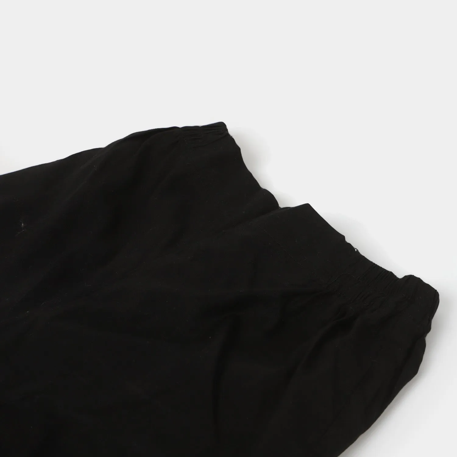 Teens Girls Cotton Straight Pant- Black
