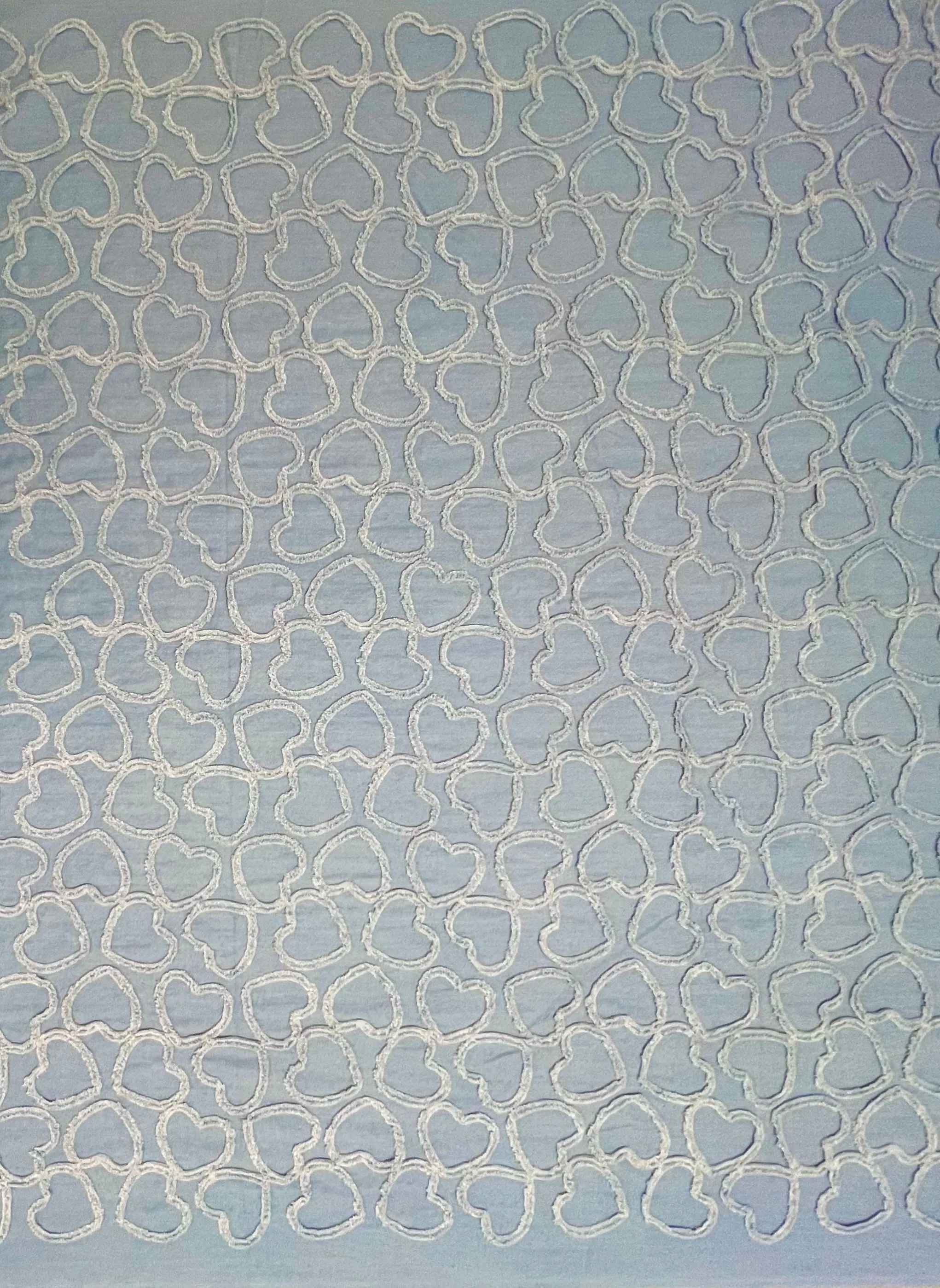 Textured Denim Hearts Fabric