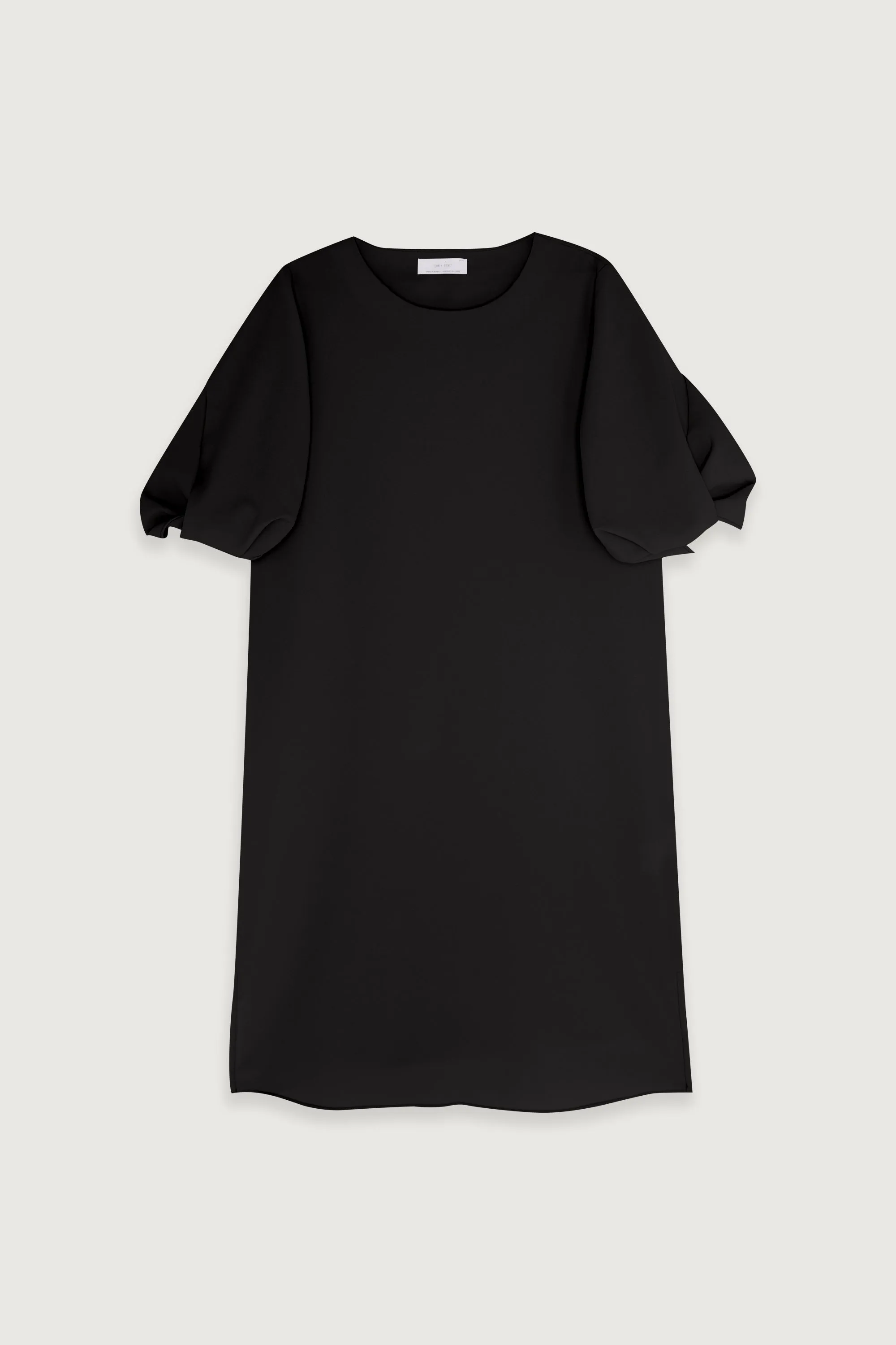 TWIST PUFF SLEEVE MIDI DRESS
