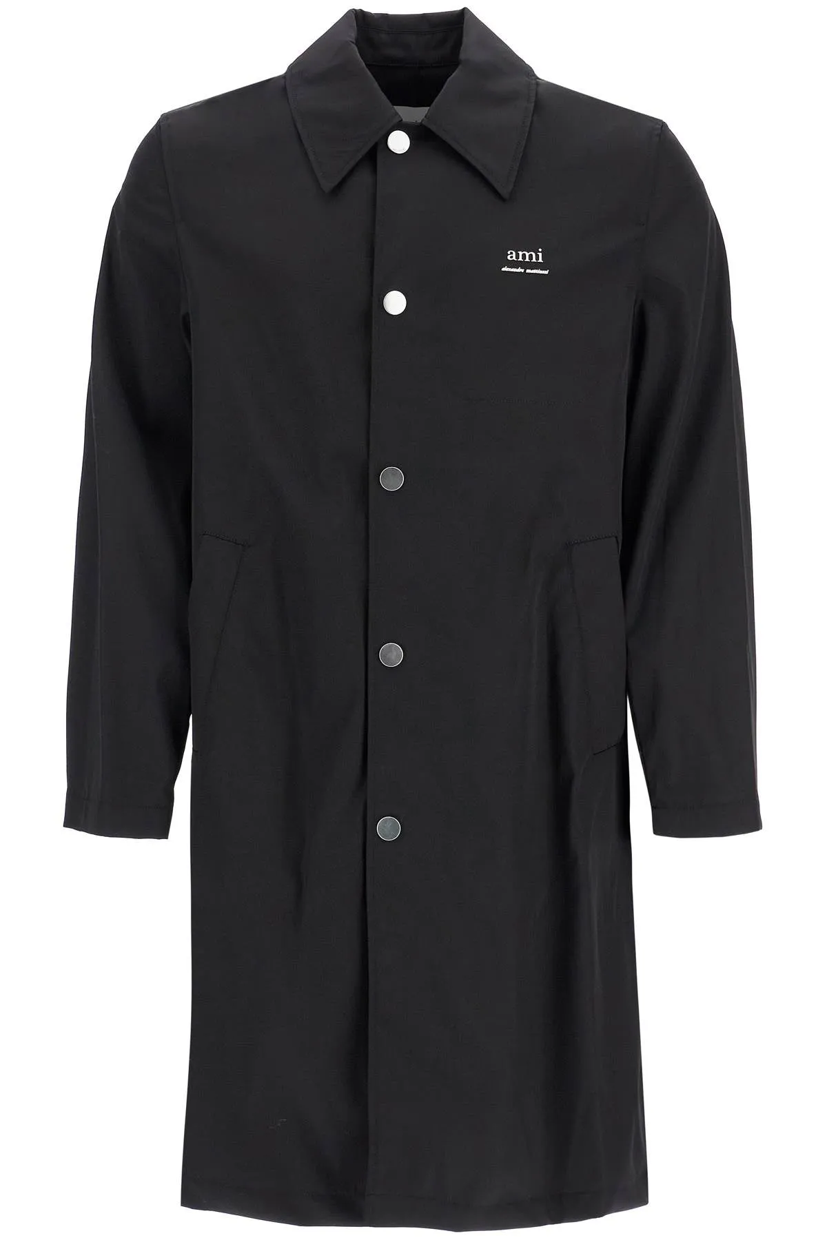 unisex car coat made of nylon and cotton UJK542 PA0007 NOIR