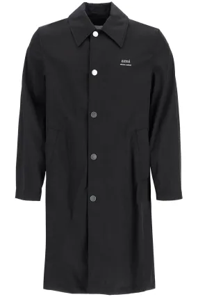 unisex car coat made of nylon and cotton UJK542 PA0007 NOIR