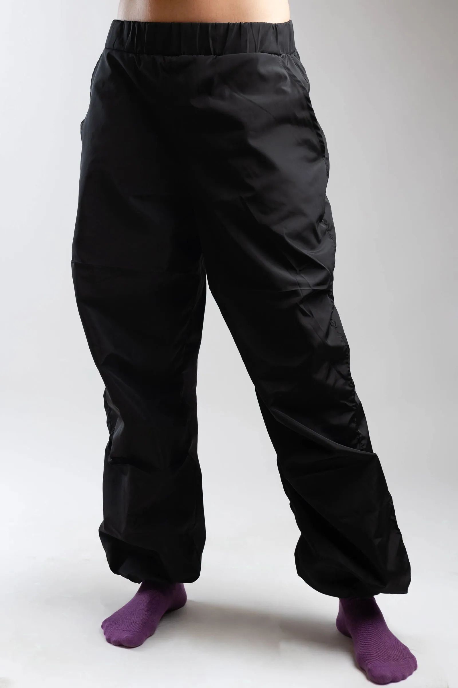 Waterproof Parachute Pants-Black