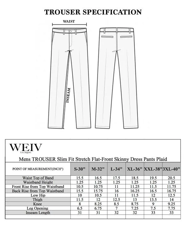 Weiv Mens Plaid Trouser Pants - Brown