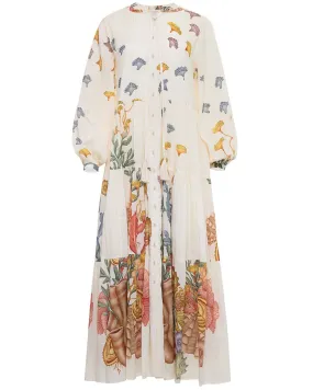 White Shell Elements Valeria Dress