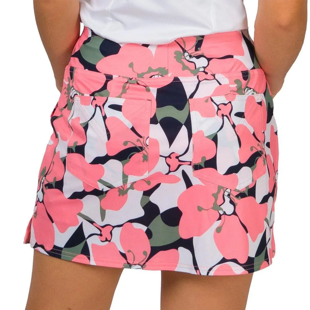 Women`s Mina 14 Inch Floral Tennis Skort Vibrant Floral Print