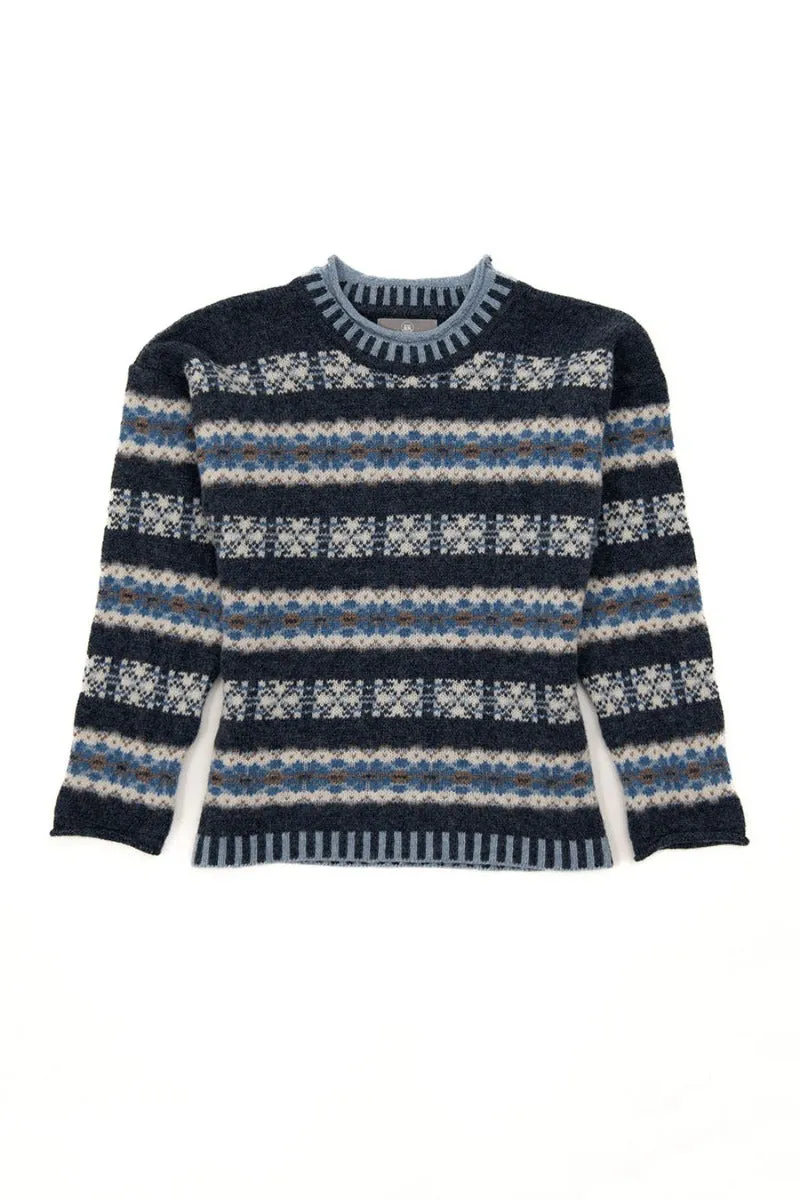 Womens Pitmedden fair isle jumper - Blue
