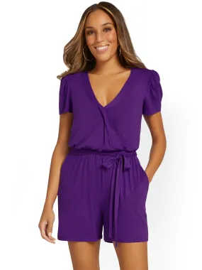 Wrap-Front Romper