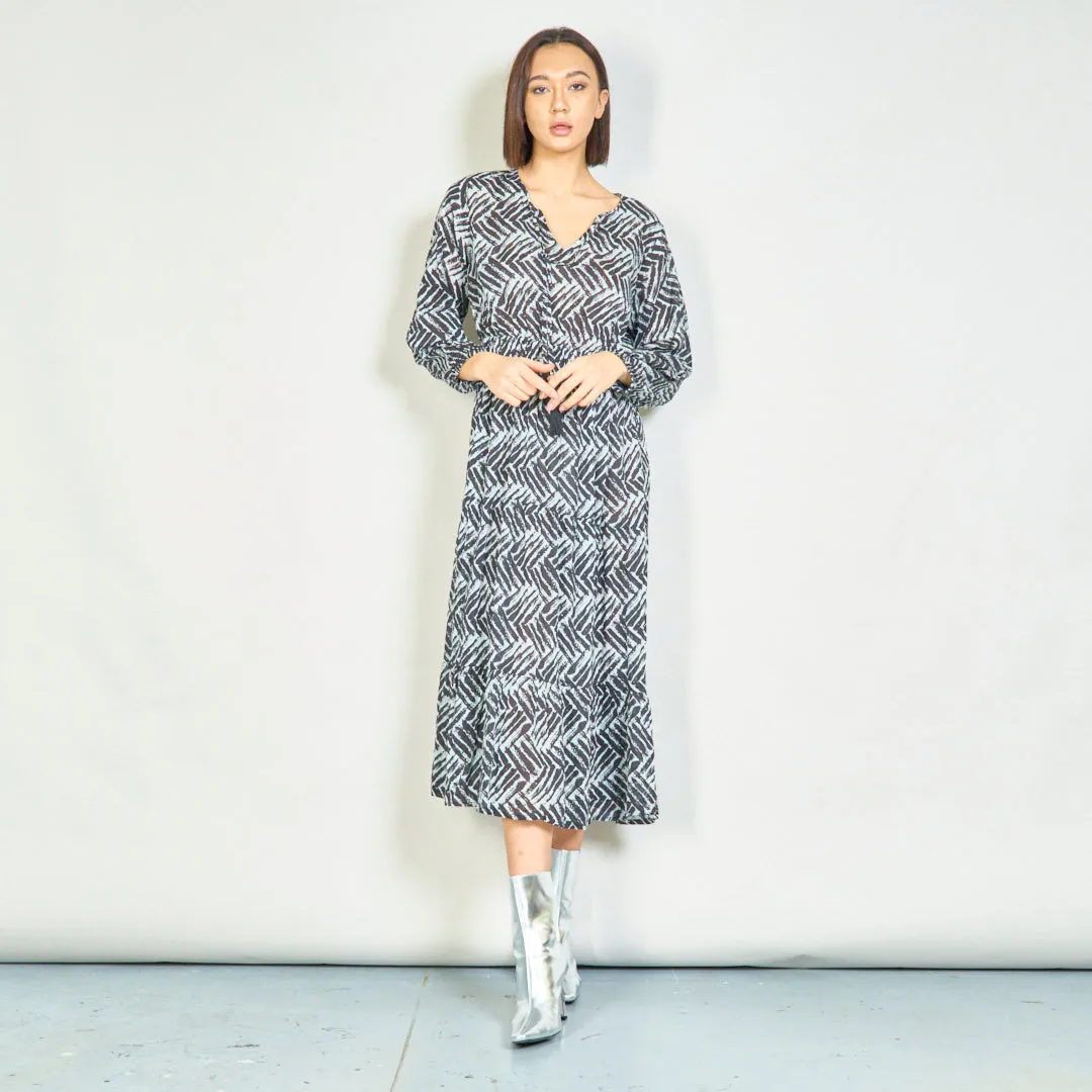 Zebra print boho maxi dress wholesale